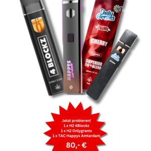 1 x 4 Blockz (H2) + 1 x Happys Amsterdam (TAC) + Onlygrams (H2) Sparangebot